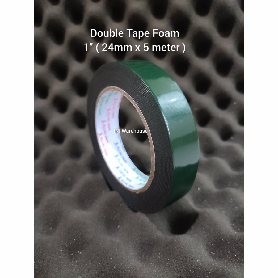 Jual Double Tape Foam Busa Hijau 1" 1 Inch ( 24 mm x 5 meter ) Shopee