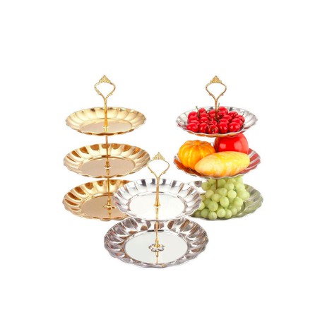 PIRING SAJI 3 TINGKAT STAINLESS CANTIK GA109