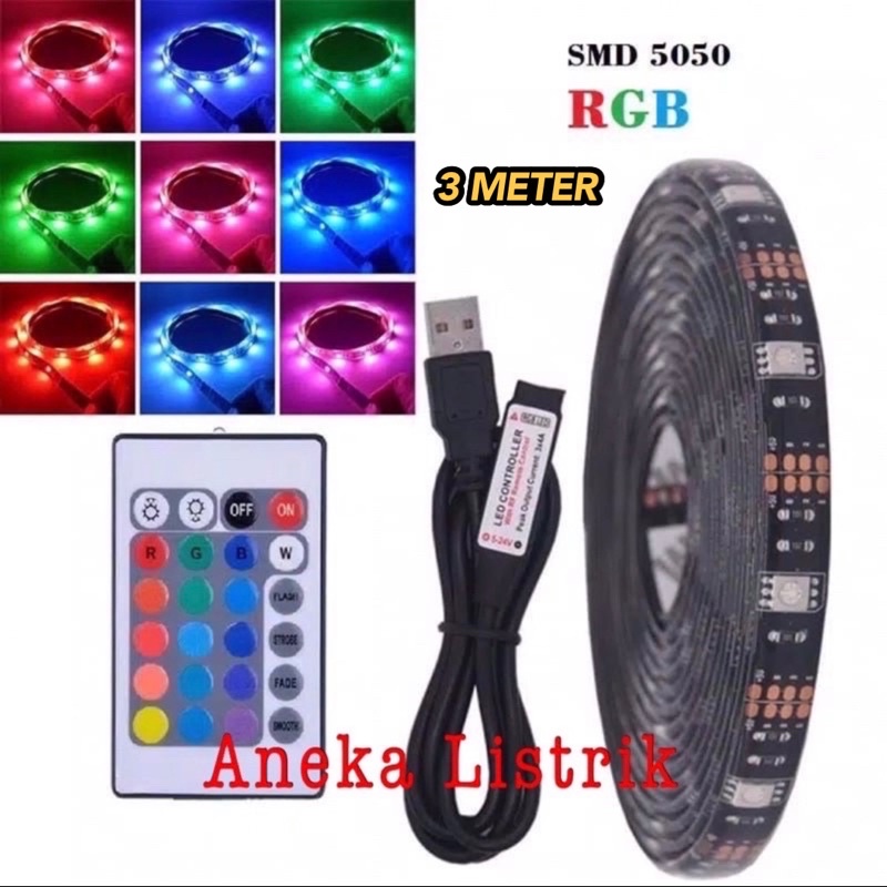 -5050 RGB 5V USB 3M