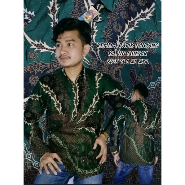 Batik Pria Katun Premium Halus Pria Kemeja Panjang Terbaru motif terkini