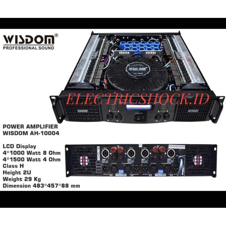 POWER AMPLIFIER WISDOM AH 10004 ORIGINAL AH10004