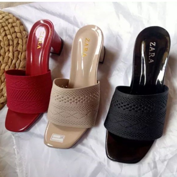 Afrshop Sandal Wanita Zara Kokop Rajut Impor Trrbaru