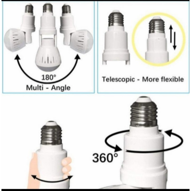 IP Camera CCTV Bulb WiFi Panoramic V380 Lampu Bohlam VR Spy Cam 5MP