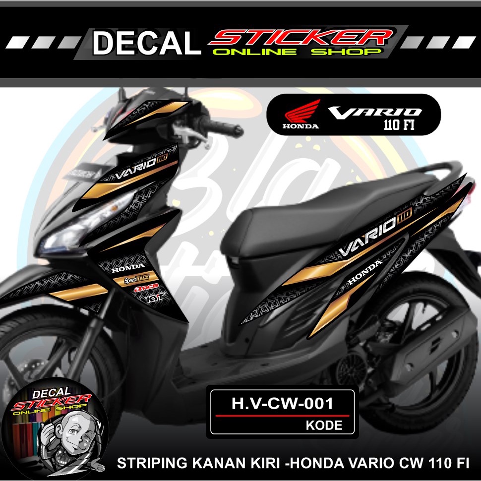 Jual Stiker Motor Honda Vario Cbs Fi Sticker Decal Striping Kanan