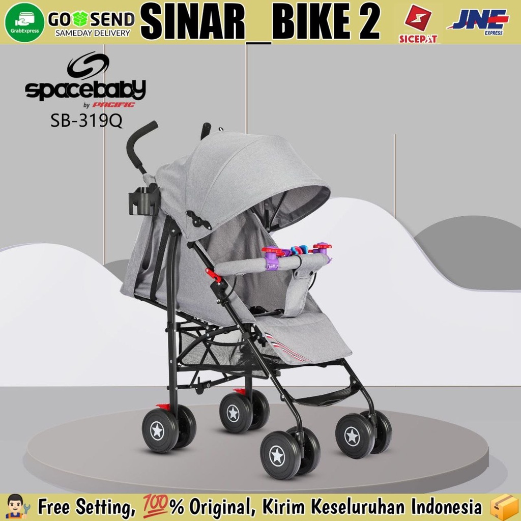 Baby Stroller Kereta Dorong Bayi SpaceBaby SB-319Q New Born-3Th Duduk,Rebah,Tidur Buggy BabyStroller