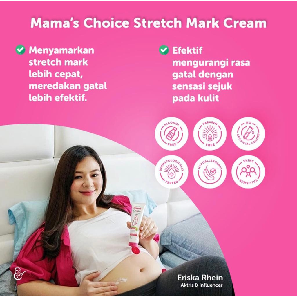 Mama's Choice Stretch Mark Cream Solusi Perut Gatal dan Stretch Mark