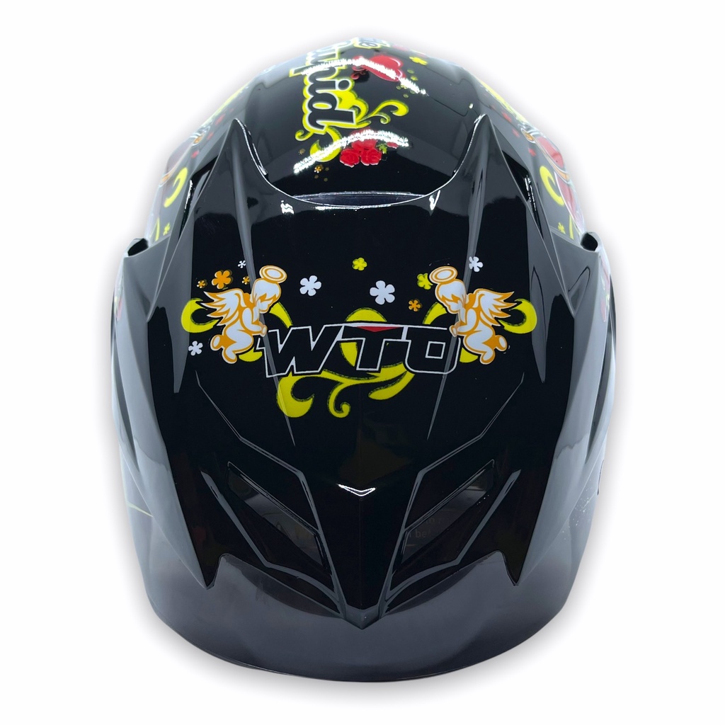 Helm WTO Z1R Pet - Little Cupid - Hitam - Half Face ALL SIZE