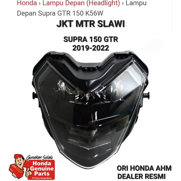 33100-K56-NJ1 reflektor lampu depan gtr, supra 150 gtr 2019-2022 ori honda ahm asli honda