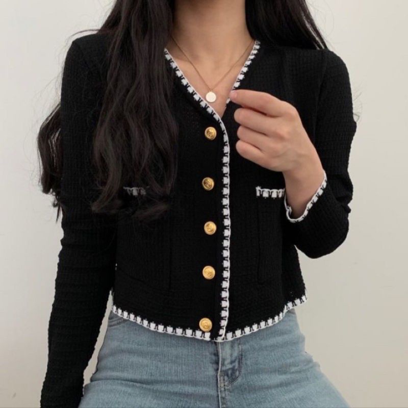 M FESYEN | PENI KOREAN CARDIGAN | BAJU CROP TOP LENGAN PANJANG | CARDIGAN KOREAN STYLE | CARDIGAN PA