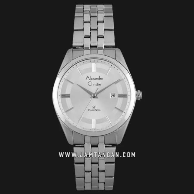 Alexandre Christie AC 8595 LD BSSSL Ladies Silver Dial Stainless Steel Strap