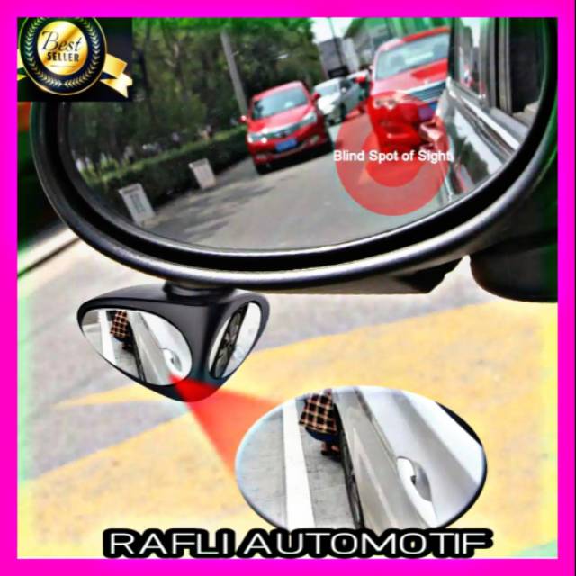 kaca Cembung Spion Mobil Samping  2in1  Car Blind Spot Miror Wide 360 Aksesoris Mobil Kaca