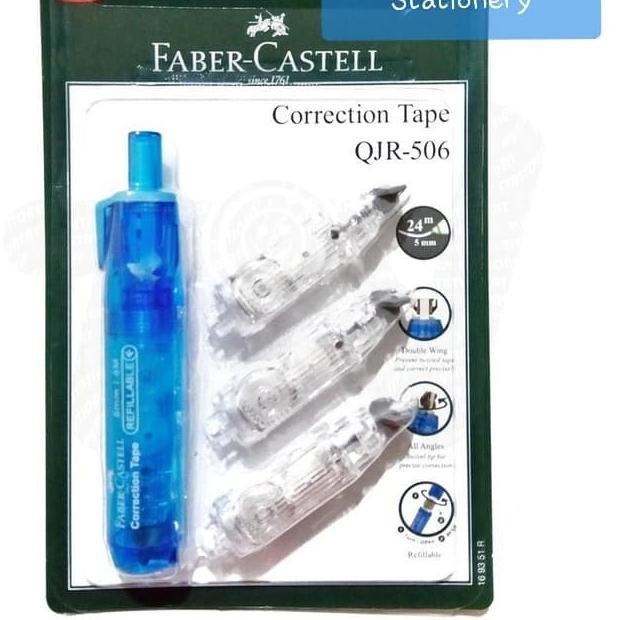 

™ Faber Castell Correction tape qjr 506 blue barrell + 3 refill ➳