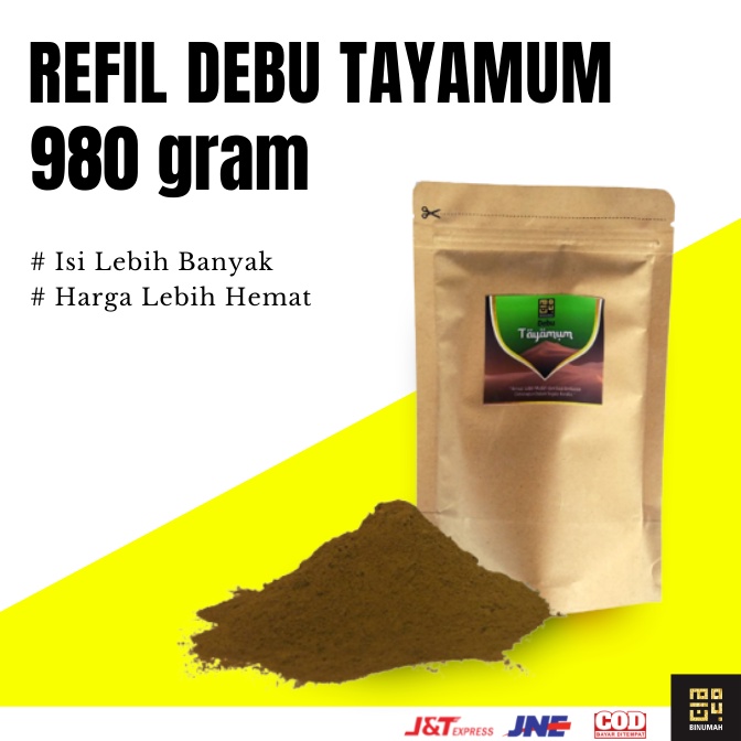 REFIL ISI ULANG DEBU TAYAMUM 980 GRAM