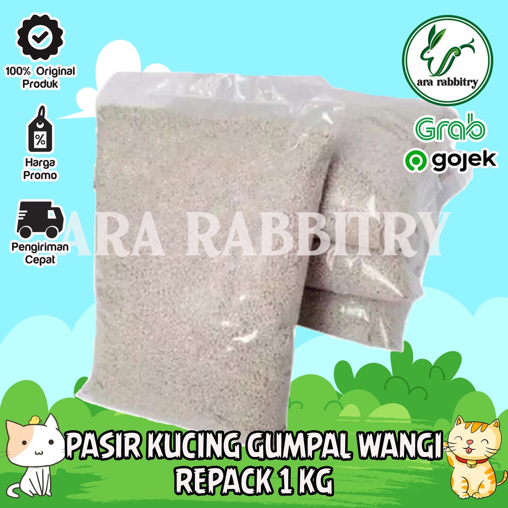 PASIR KUCING GUMPAL WANGI PASIR KUCING WANGI REPACK 1 KG
