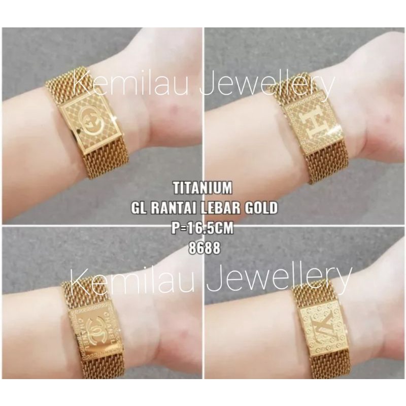 Gelang rantai Lebar Titanium FULL