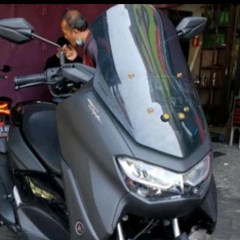 Visor Windshield New Nmax 2020 2021 2022 2023 Visor Anti pecah Tinggi Hitam Clear Rayben