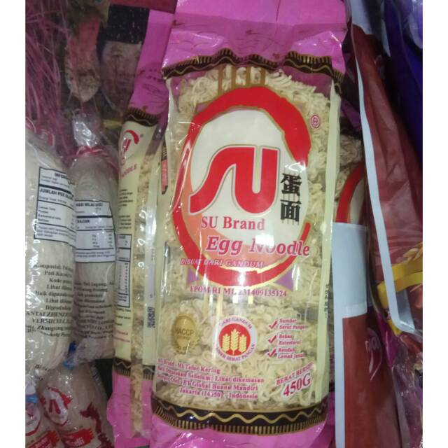 

MIE TELUR / EGG NOODLE SU BRAND 450 Gram
