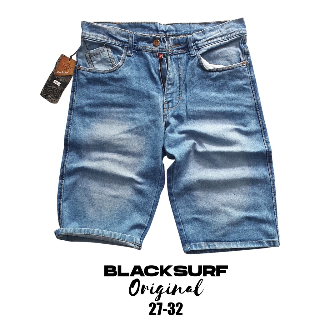 Blacksurf - Celana Jeans Pendek Original blue Pria terbaru  casual original