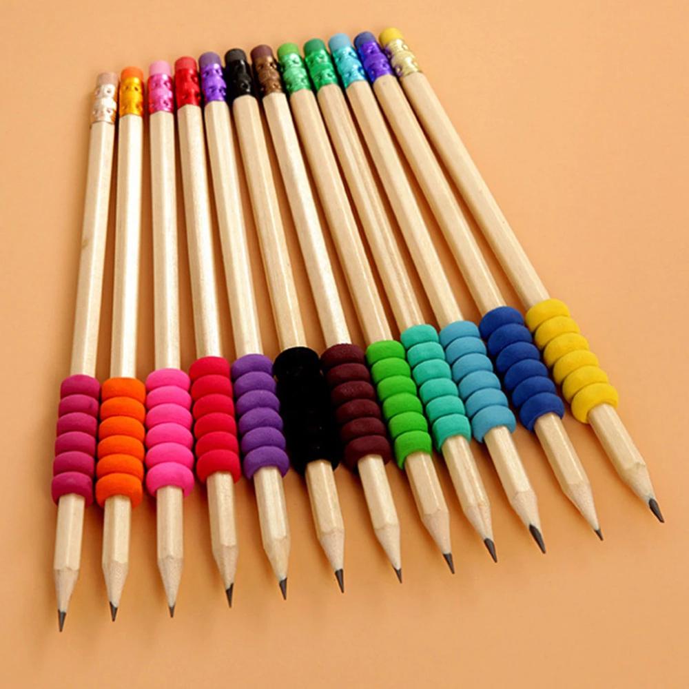 Nickolas1 Pencil Grips Alat Tulis Sekolah Comfort Pencil Gripper Alat Bantu Menulis Non-slip Untuk Tempat Pensil Anak