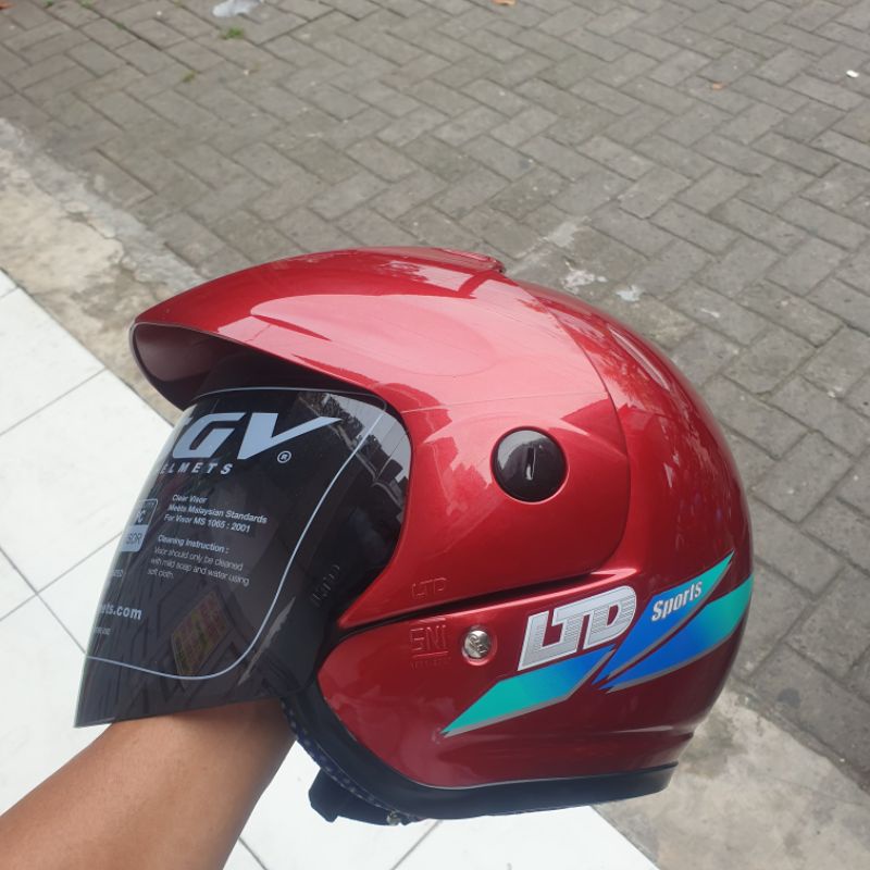 HELM LTD MERAH MARON ORIGINAL BEKAS