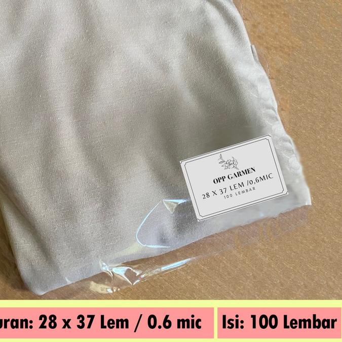 

✹ Plastik OPP Garmen 28 x 37 TEBAL 0,6 SUPERPREMIUM / PLASTIK BAJU ❉