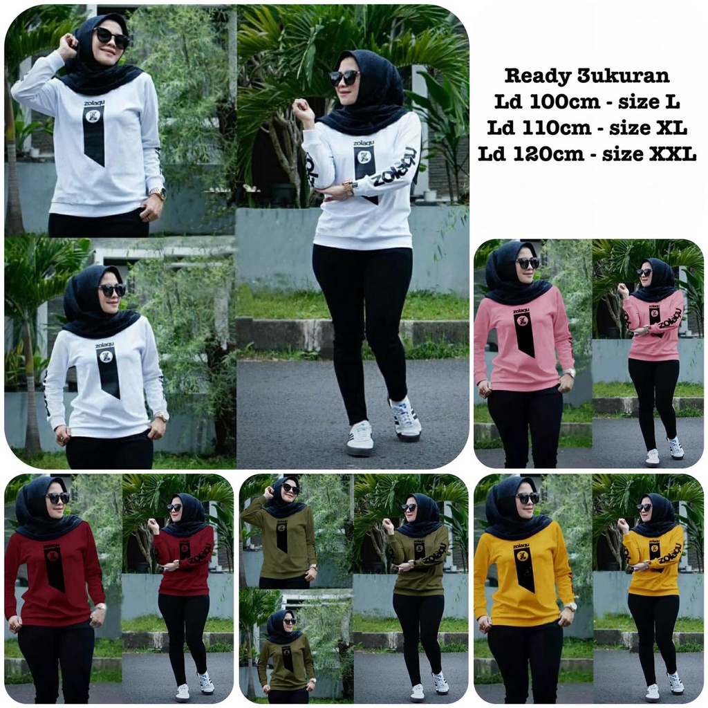 BISA COD✔️ BLOUSE LINANDA ZOLAQU / BOHLAM / SAKA ZLQ / ATASAN WANITA / TERSEDIA 3 UKURAN L-XL-XXL