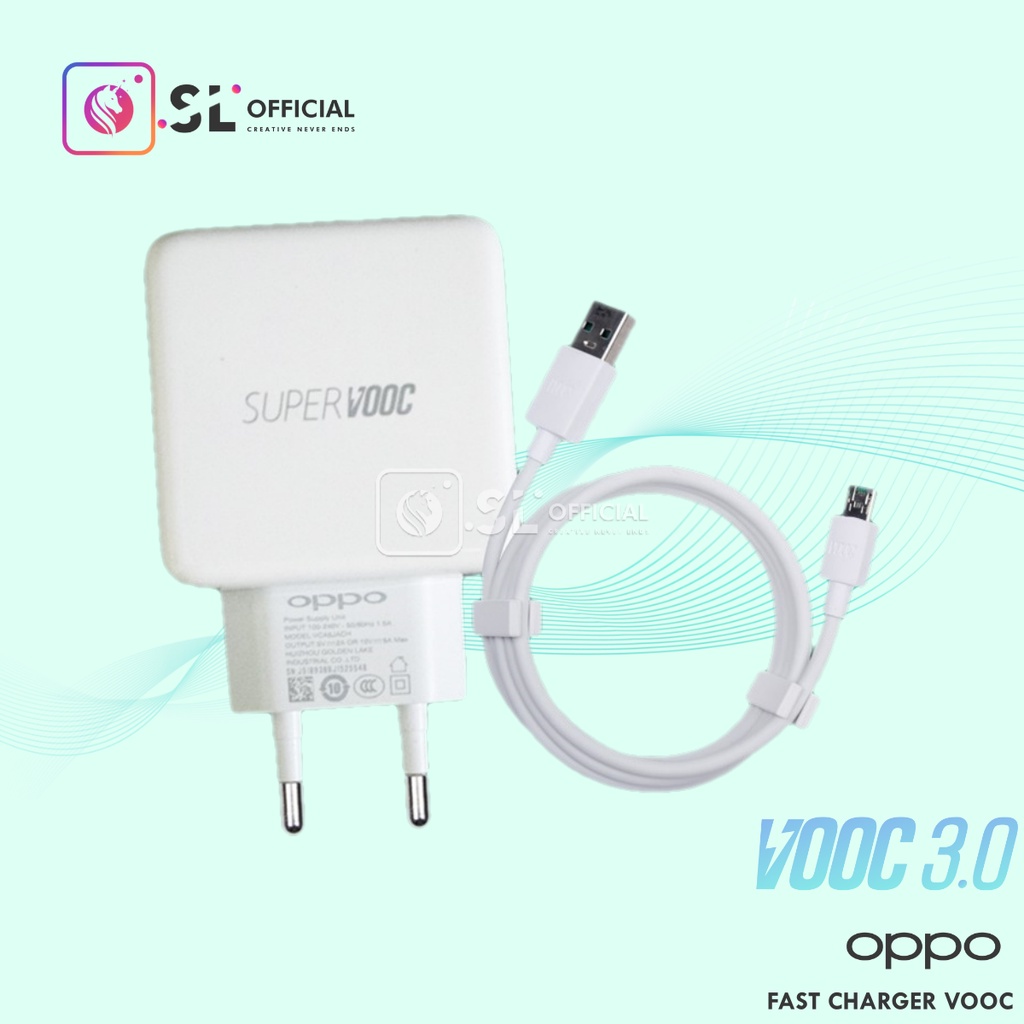 Charger Oppo Vooc Fast Charging Micro Usb &amp; Type C Original 100%