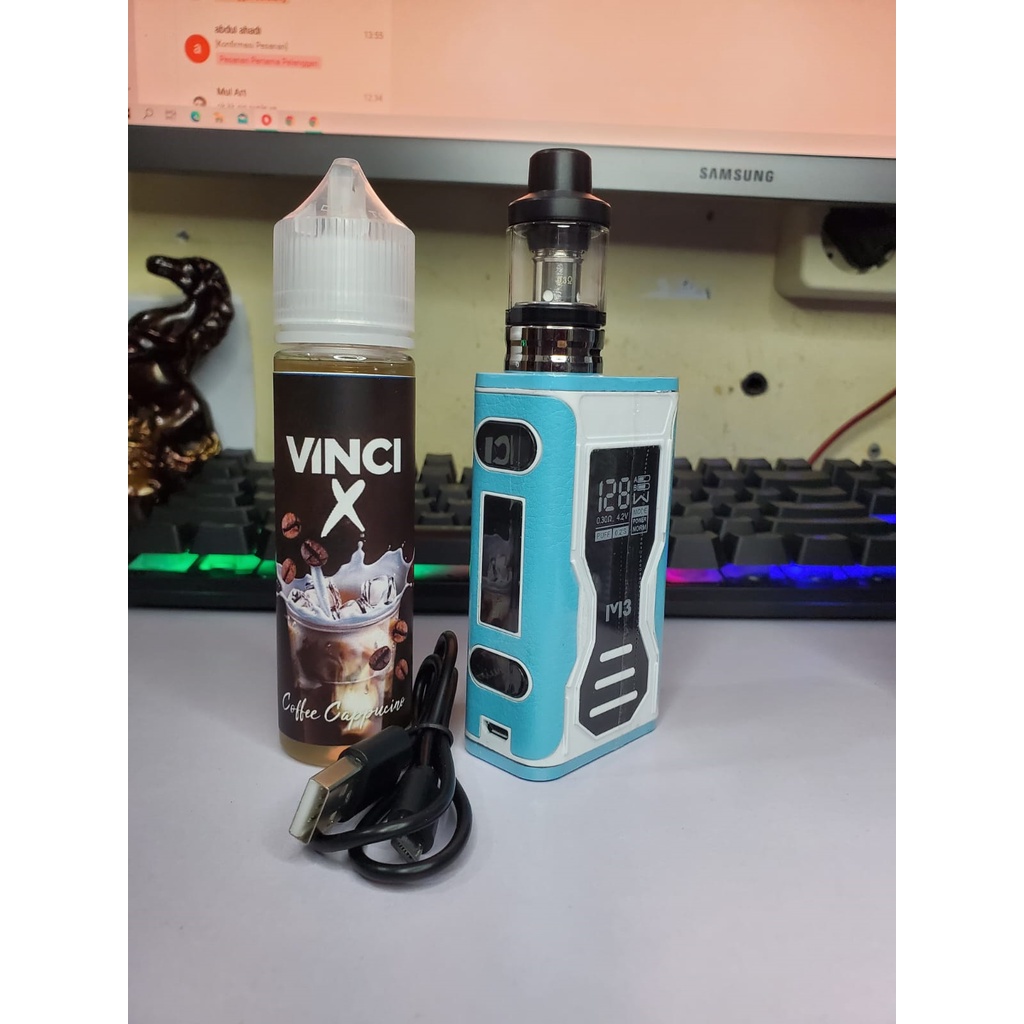 POD/MOD/VAPE/VAPOOR/ROKOK ELEKTRIK VINCI M3 128W + Bonus Liquid