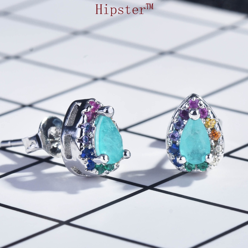 Anting Tusuk Trendy Bahan Sterling Silver 925 Untuk Wanita