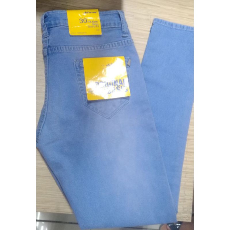 celana jeans wanita ice blue slimfit