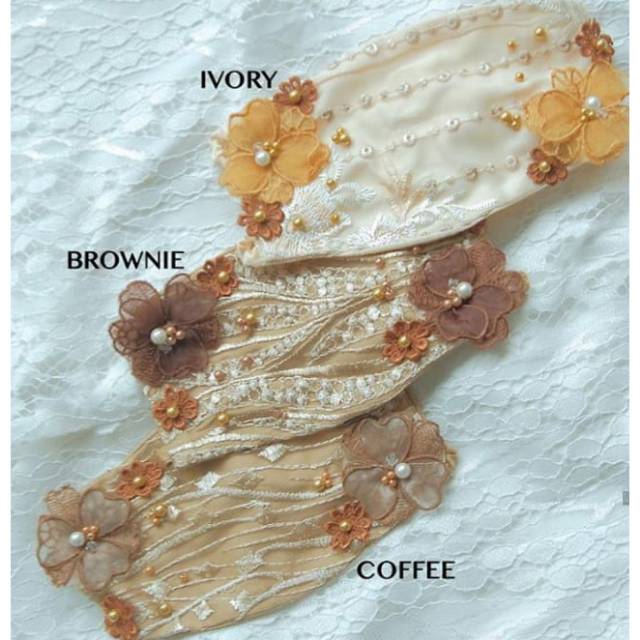 Masker hijab cantik brokat