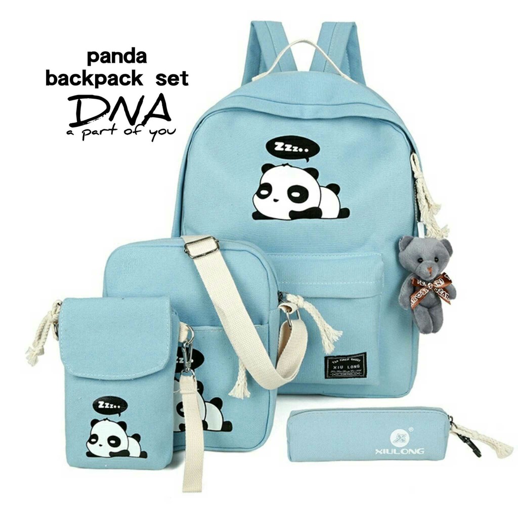 BackPack Double Decker_Tas Ransel Anak_Lol_Unicorn_Superhero_Paw Patrol_Shopkins Fashion Cewek Panda