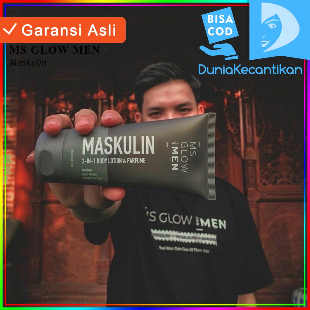 Ms Glow Men Facial Wash Serum Wajah Sunscreen Spray MsGlow For Men Cream Wajah Paket Perawatan untuk Cowok Skincare Pria