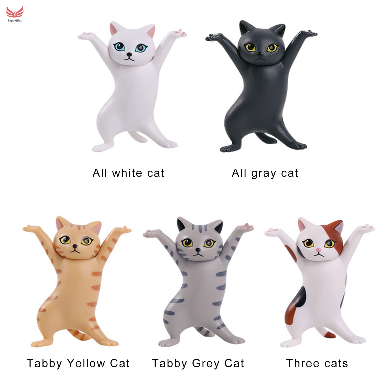 Ornamen Desain Kartun Kucing Lucu Untuk Dekorasi Rumah / Kantor 