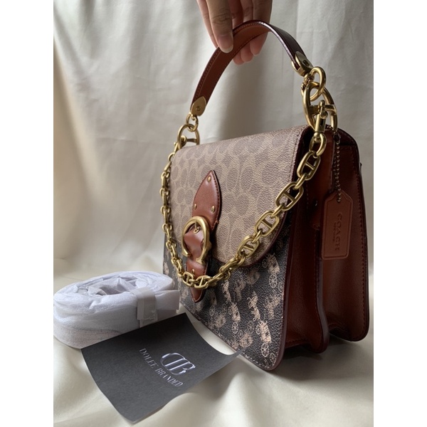 Coach Beat Shoulder Bag In Signature Canvas With Horse And Carriage Print (C2418)