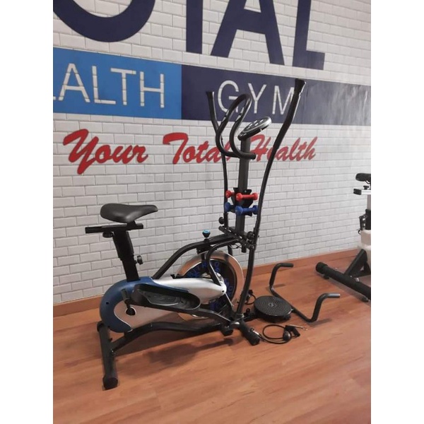 Sepeda statis 6 Fungsi Orbitrek warna Biru