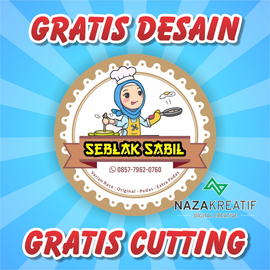 

Stiker Kemasan Label Olshop Merk Kue, Snack, Bakery, makanan dan minuman, Sticker Cromo. SCB17-32