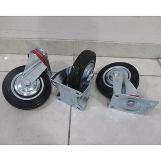 MASSAKI Roda Karet 6 inch Roda Trolley Roda Gerobak Hidup 