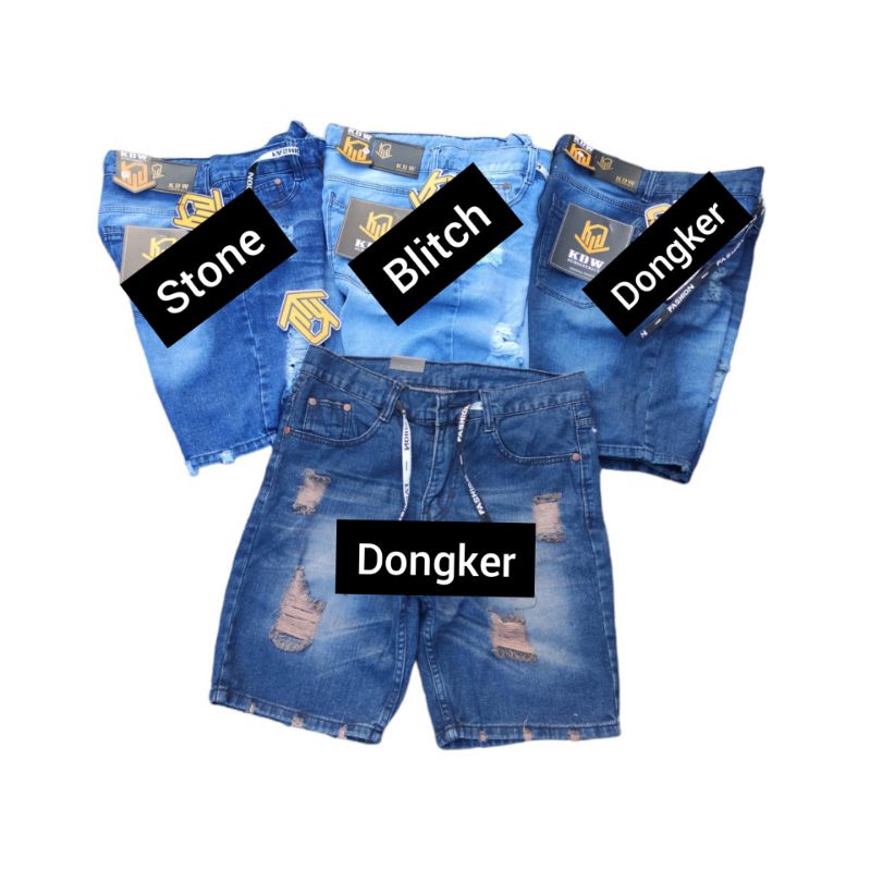 [Bisa COD] Celana distro jeans pendek pria sobek