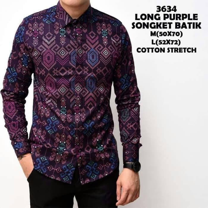 Kemeja Batik Lengan Pendek /Kemeja Flanel/Kemeja Pria Murah/Batik - Hijau Tosca, L