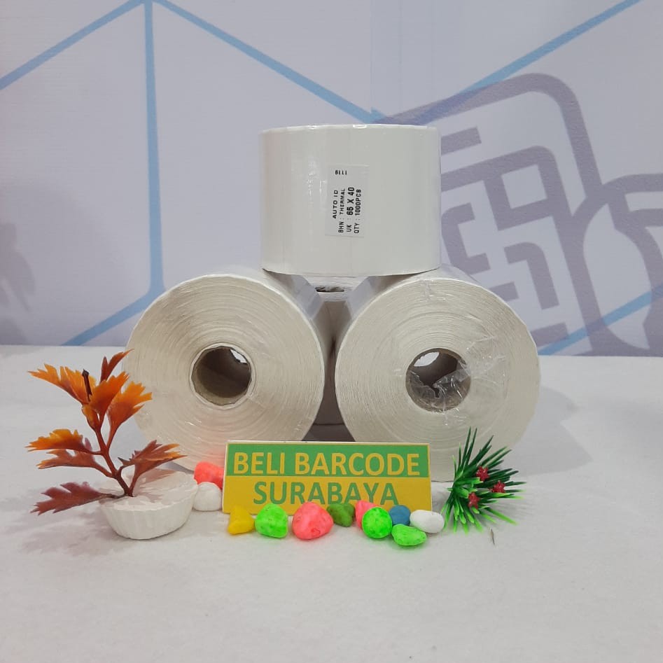 

STIKER LABEL BARCODE THERMAL65X40 MM 1 LINE @1000 / 65 X40 MM THERMAL LABEL
