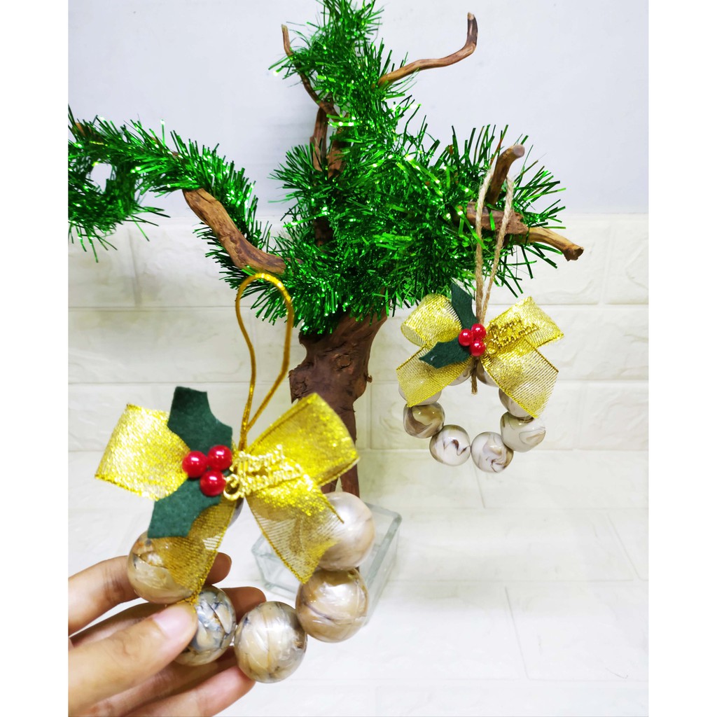Garland Mini Mote Import CORAK MARMER - Acc Hiasan Dekorasi Natal