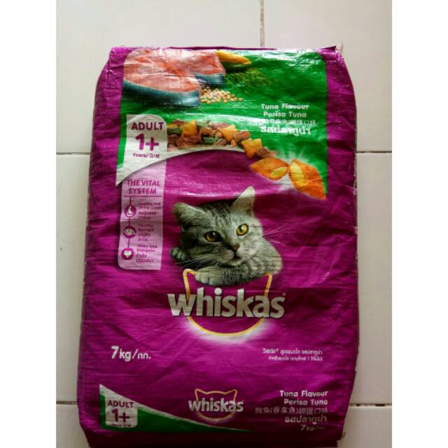 Whiskas Adult Tuna 7kg Makanan Kucing Dewasa Makan Kering Kucing