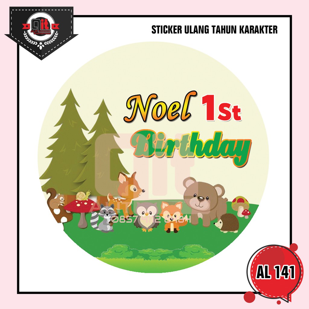 

STICKER LABEL ULANGTAHUN KARAKTER