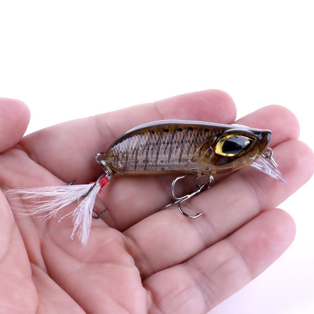 Hengjia 1pc 5.5cm 8g Crankbait Minnow Umpan Pancing Swimbait Bass Fishing Lure Ikan Memancing Tackle