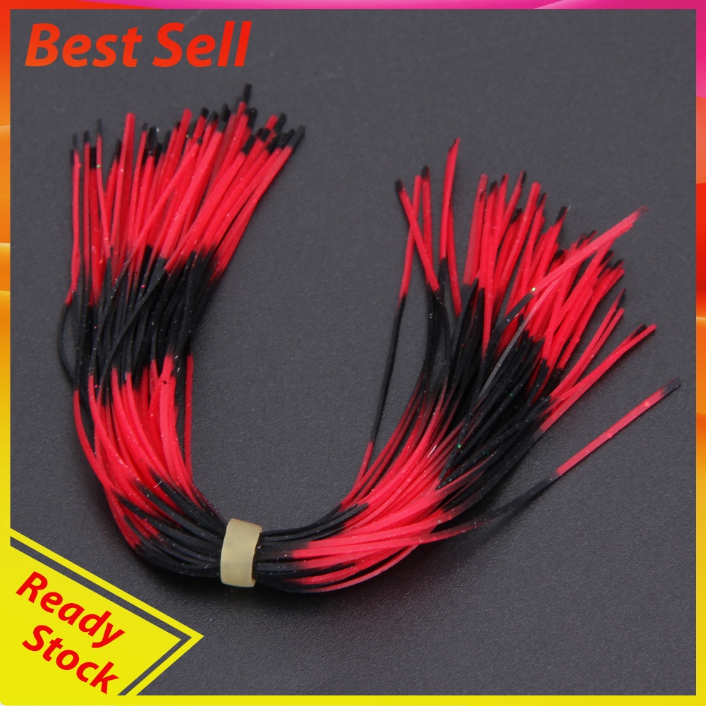 12 Bundles Silicone Legs Barred Color Flake Squid Lure Thread