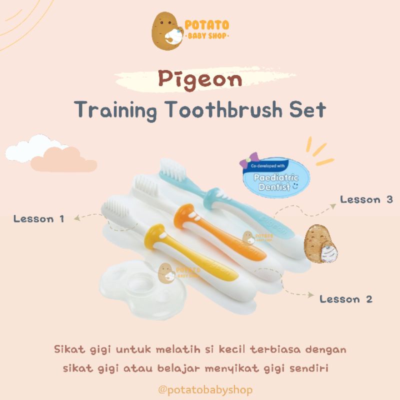 Pigeon - Training Toothbrush Set 3pcs