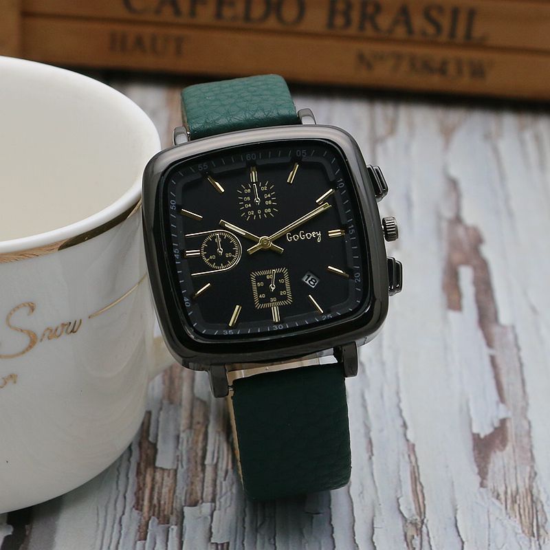 GOGOEY Watch 【100% Ori】【COD】2022 Baru Desain Kecil Square Watch Sederhana Fashion  Jam tangan anti air perempuan【With box】【Harga waktu terbatas】