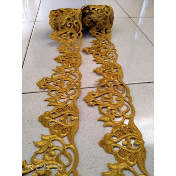 bordir renda meteran bunga tulip