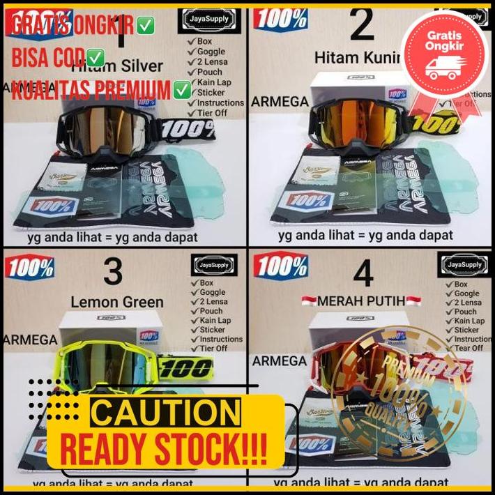 Kacamata Goggle Cross 100% Google Fox Trail Mx Adventure Gogle Motor 6